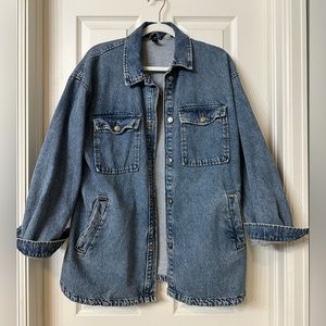 H&M Divided oversized denim jean jacket. Medium.